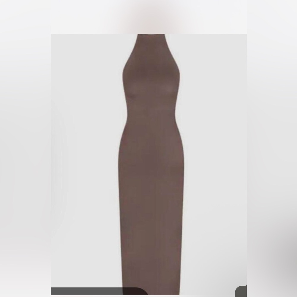 Skims brown Halter Dress